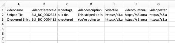 Sample CSV