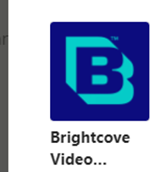 Select Brightcove Video Connector