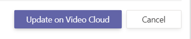 Update on Video Cloud