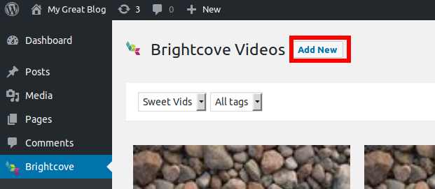 The add new button.